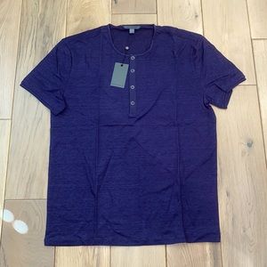 John Varvatos linen bleecker Henley